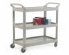 Lightweight plastic shelf trolley
